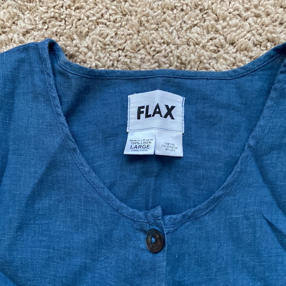 Flax linen cropped jacket - Picture 5 of 10